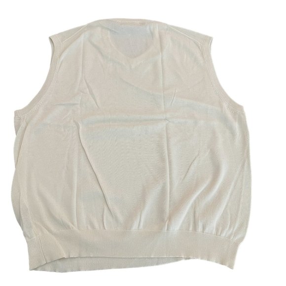 Bugatchi Uomo Men's White Sweater Vest, Size L (Stains) - Picture 2 of 7
